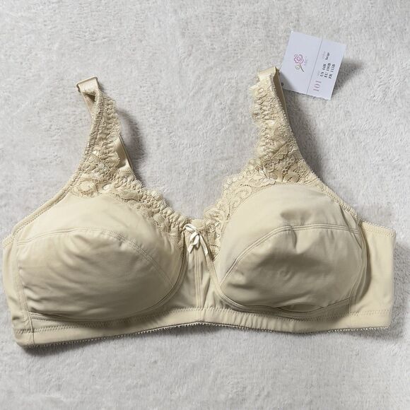 ABC 101 American Breast Care Mastectomy Bra Womens Sz 44B Beige Wireless NWT - Picture 3 of 10